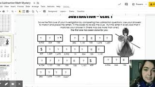 Online Subtraction Math Mystery - Google Slides