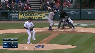 NYY@DET: Sanchez fans eight over 6 1/3 frames