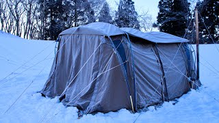 3 Days Solo Winter Camping in Snowfall - Enjoy Sledding | Ep.11