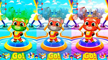 Talking Tom Hero Dash - 3x Mega Tom - Gameplay by Outfit7 (Android, iOS)