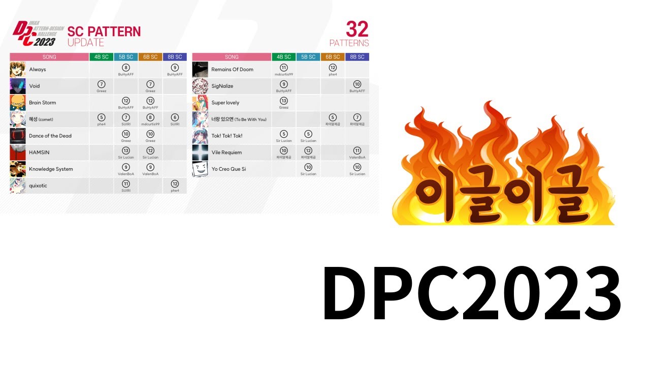 DPC2023에서 추가된 혜성 SC 패턴~