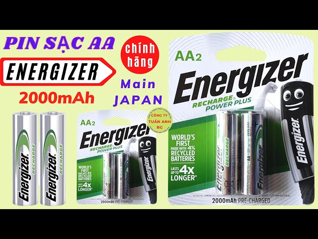 Pin sạc aa Energizer 2000mAh sản xuất tại Nhật Bản