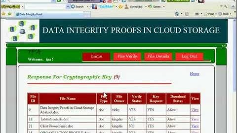IEEE Projects - Data Integrity Proofs in Cloud Storage