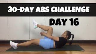 Day 16 of 30 DAY ABS CHALLENGE | Home Workout Routine to Tone Belly Fat after Weight Loss