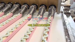 Fully automatic extruding vegan healthy confectionery hot dog shape marshmallow production line