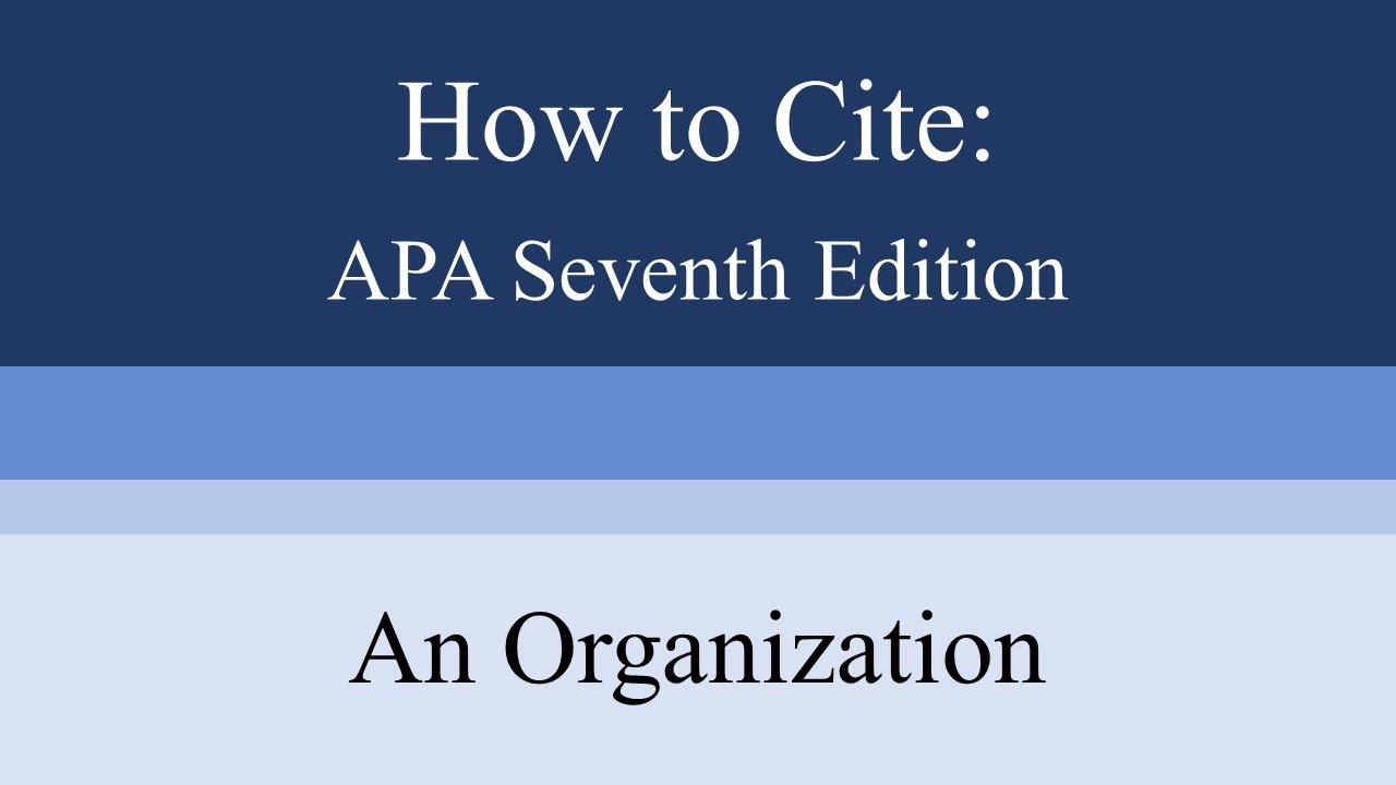 apa citation author organization