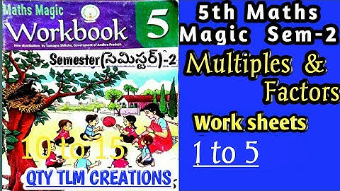 5th Class Maths Magic||Work book//గణితం తో గమ్మత్తు||Multiples &Factors||Sem2 work book.