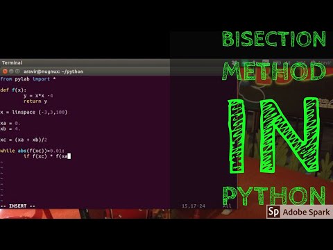 Bisection Method of Root Finding using Python