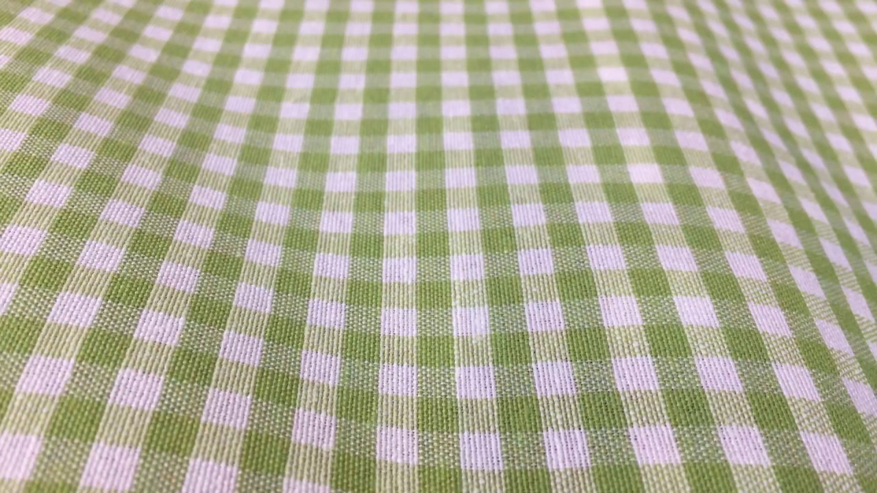 Dekostoff Baumwollstoff kariert apfelgrün weiß