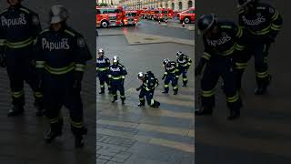 French Firefighters Dance Blurred Lines Firetruck Groove