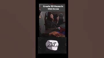 Save it📌... Try it...🚀 | Create 3D House  in HTML CSS  👨🏻‍💻 | #shorts #css #developer #coding