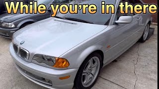 Let’s do all the things while the intake is off  E46 330ci