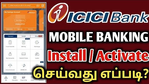 How to install & Activate ICICI bank i-Mobile App tamil | ICICI mobile banking app | icici bank app