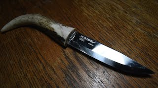 Making a Primitive Antler Handle for a Morakniv Companion Knife.