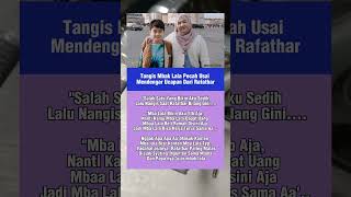 Tangis Mbak Lala Pecah Usai Mendengar Ucapan Rafathar