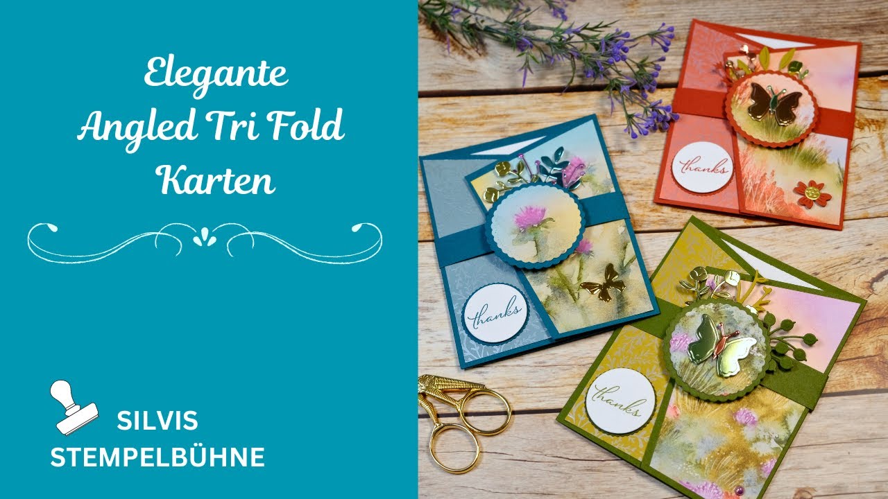 Besondere Kartentechnik / Angled Tri Fold Card / Aufmerksam durch die Natur / Stampin' Up!