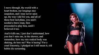 Taylor Swift- The Black Dog lyrics