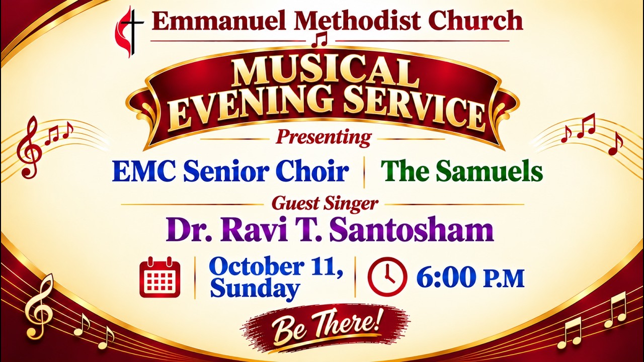 Sunday Evening Worship Service - 11 October 2026 | 06:00 PM |