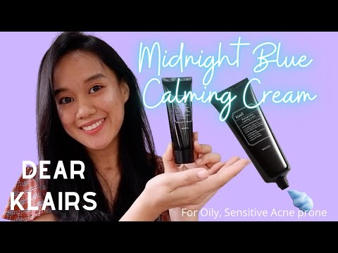 Dear Klairs Midnight Blue Calming Cream Review for Oily, Acne-prone and Sensitive skin // How to Use