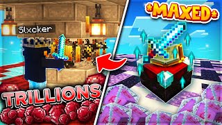 FINALLY *MAXING* OUT MY SWORD TO MAKE *TRILLIONS* OF RUBY! (RICH) | Minecraft Skyblock | EnchantedMC