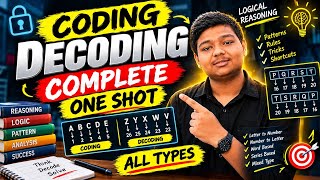 Full CODING DECODING REASONING 🔥 COMPLETE CHAPTER IN ONE VIDEO | All Types, Tricks & Questions | Guide