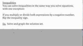 Solving Inequalities
