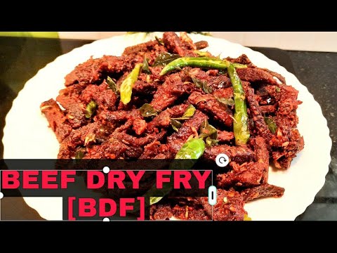 BEEF DRY FRY -Kerala Style Recipe ||ബീഫ് ഡ്രൈ ഫ്രൈ ||BDF Restaurant ...