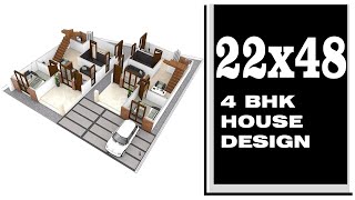 22X48 House Plan | 4BHK + Parking | by Concept Point Archiect & Interior.