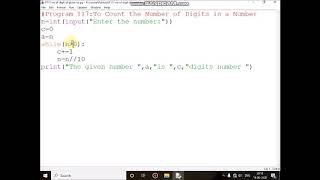 Write a Python Program To Count the Number of Digits in the given Number?