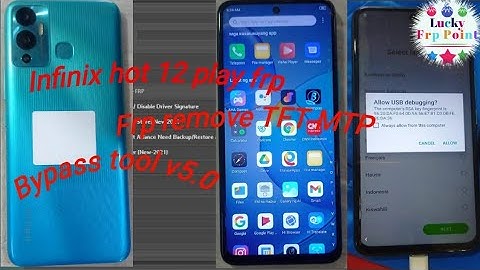 infinix hot 12 play frp remove free tool TFT MTP Bypass tool via adb methode