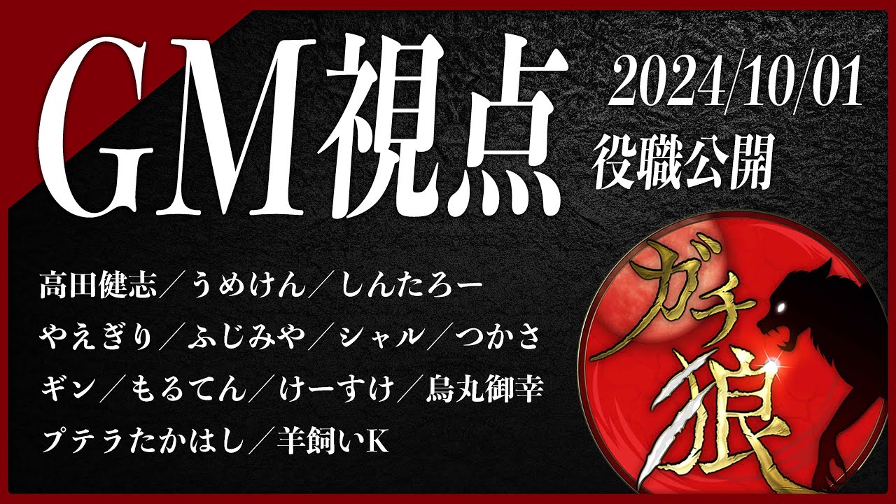 第11回】#ガチ狼 Season2／GM 髙橋ヨスガ視点 【ZOOM人狼 高田健志さん