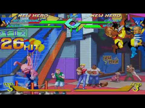 X-Men vs. Street Fighter - Wolverine, Storm vs. Cyclops, Wolverine