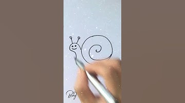 #Shorts Hướng dẫn vẽ ỐC SÊN đơn giản @KiraKids