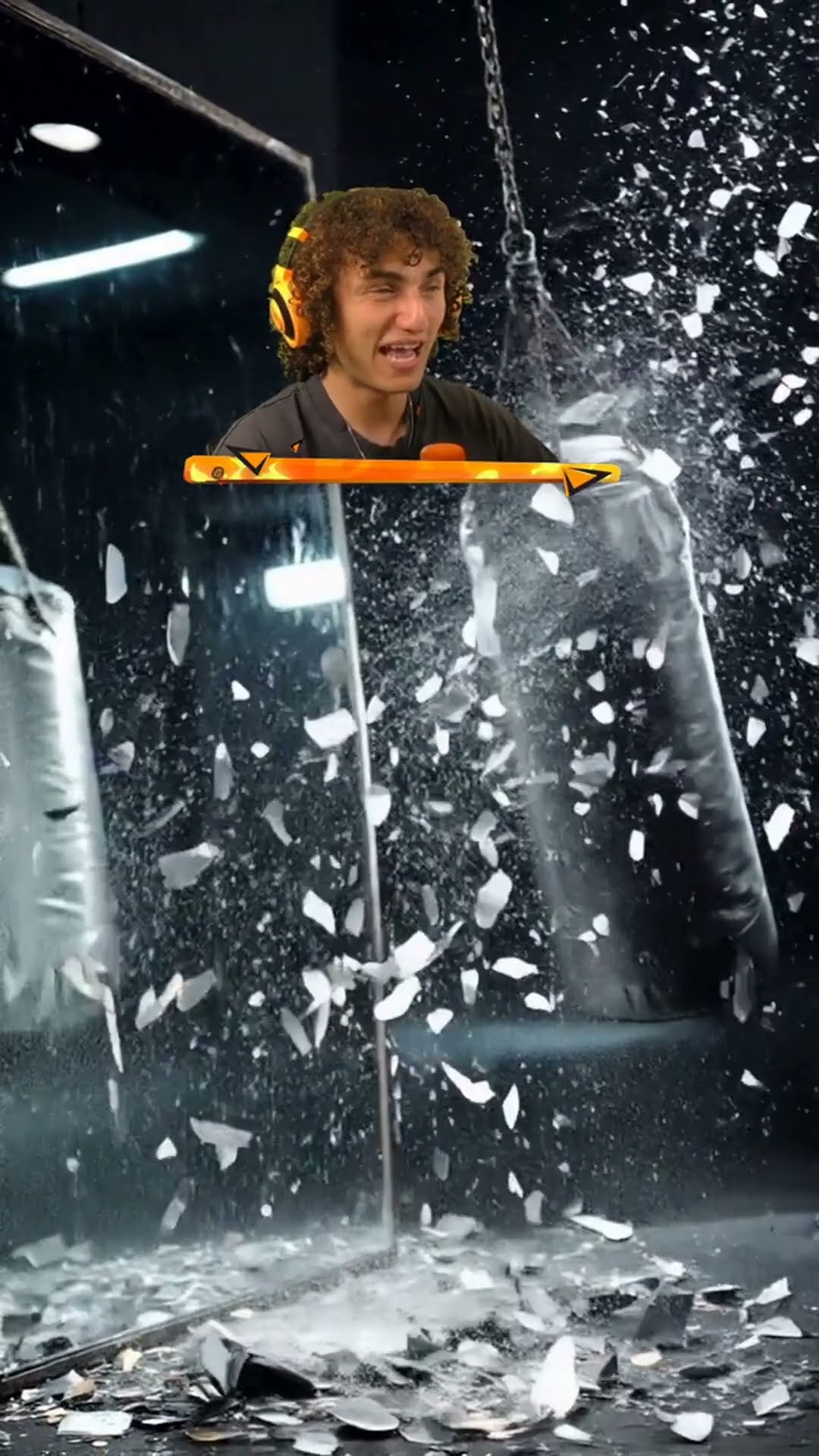 Punching Bag SMASHES and SHATTERS Mirror