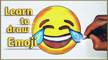 How to draw a tears of joy Emoji 😂 | laughing emoji | really easy to draw | step by step | HD
