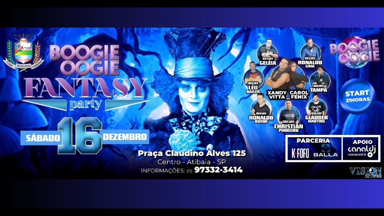 Fantasy Party - Boogie Oogie & K-fofo Music Lounge em Atibaia - Sympla