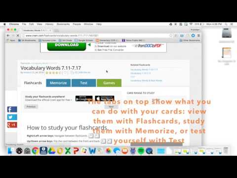Cram.com Flashcard Tutorial