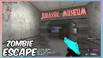 CS:S Zombie Escape ze_isla_nublar_v3 on UNLOZE (Stage 1)