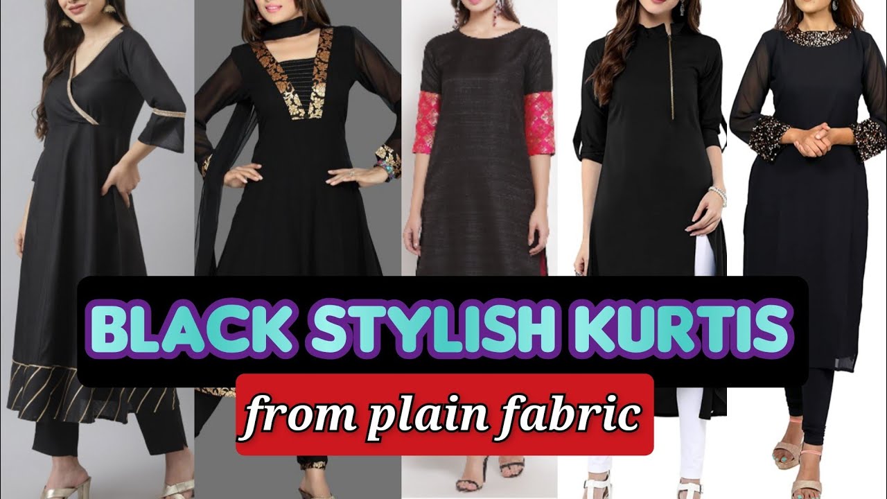 Aggregate more than 163 simple black kurti design latest