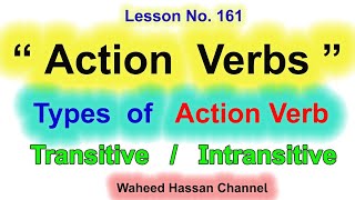 Action verbs and its types Transitive & Intransitive verb with examples in Urdu Lesson 161