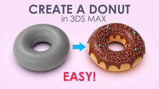 How to create a Donut  3ds max tutorial