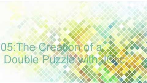 05. JClic (The Creation of a Double Puzzle With JClic)