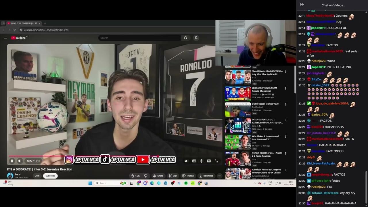 Реакция Kurt0411 на гневный пост болельщика «Ювентуса» по поводу поражения от «Интера»