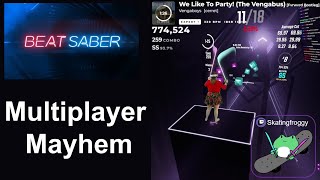 Beat Saber Multiplayer Mayhem (HUGE Challenge Player Lobby) | Beat Saber Mixed Reality