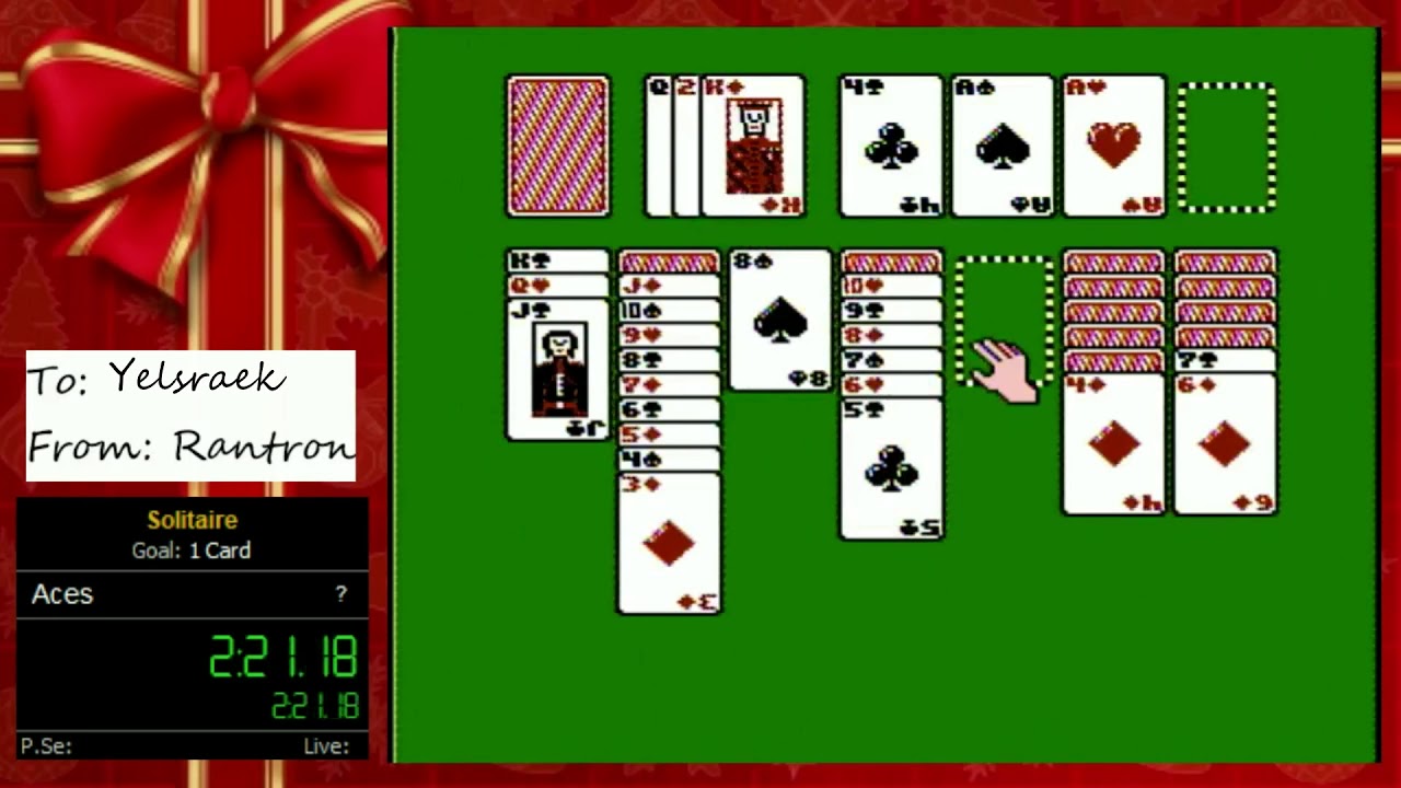 Solitaire NES speedrun single card (649) YouTube