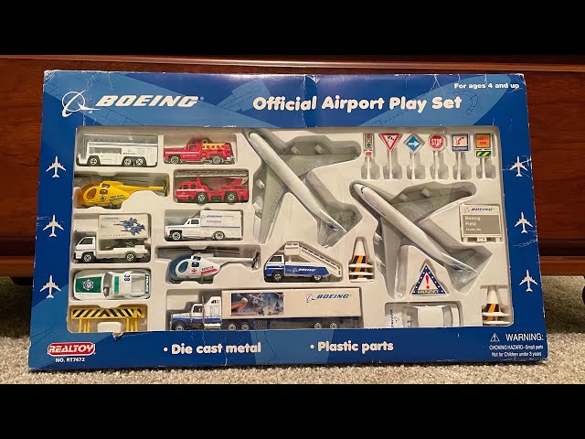 RARE* Daron Realtoy (Old) Boeing Official Airport Playset Unboxing