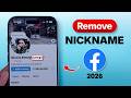 How to Remove Nickname on Facebook!
