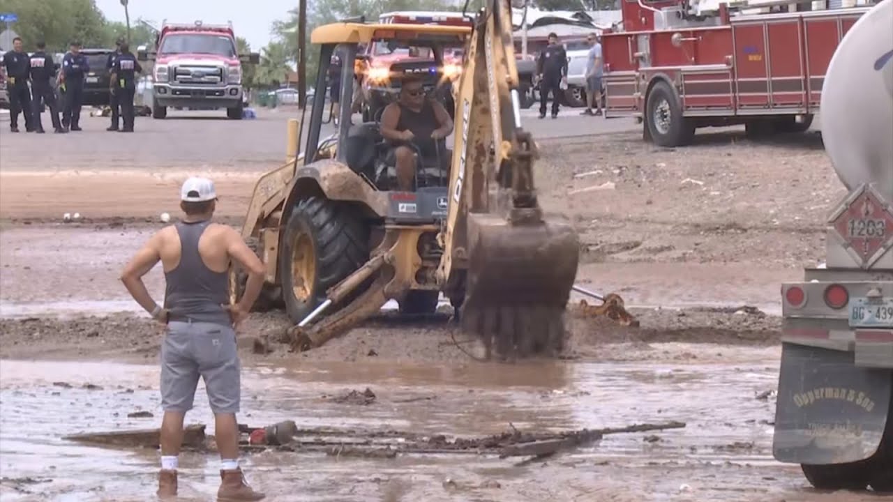 Cleanup continues after Gila Bend flooding - YouTube