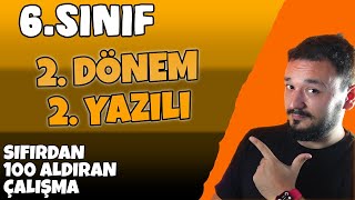 6.Sınıf Matematik 2.Dönem 2.Yazılı | 100 Aldıran Sınav Soruları