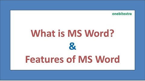 MS Word | MS Word features | Ms word characteristics | hindi | Word processing | ms word kya hai